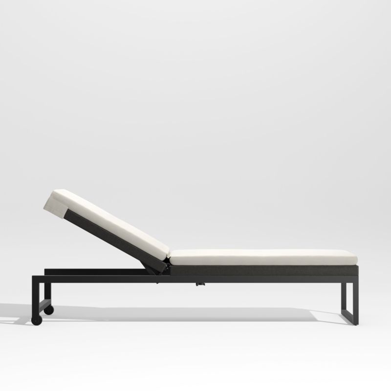 Dune Black Outdoor Chaise Lounge with White Cushion - image 6 of 9