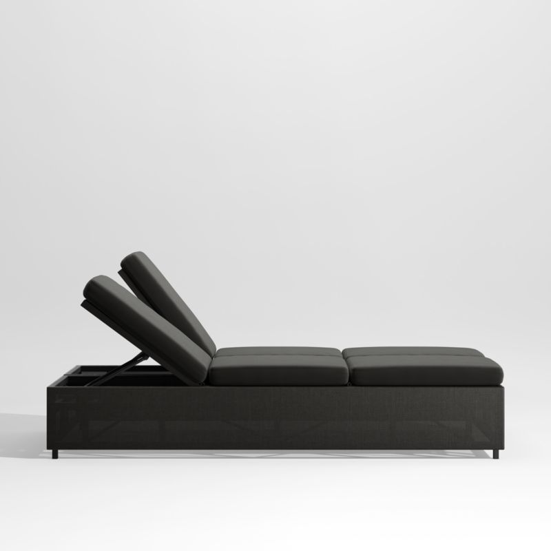 Dune Black Outdoor Double Chaise Sofa Lounge with Black Cushions - image 3 of 8