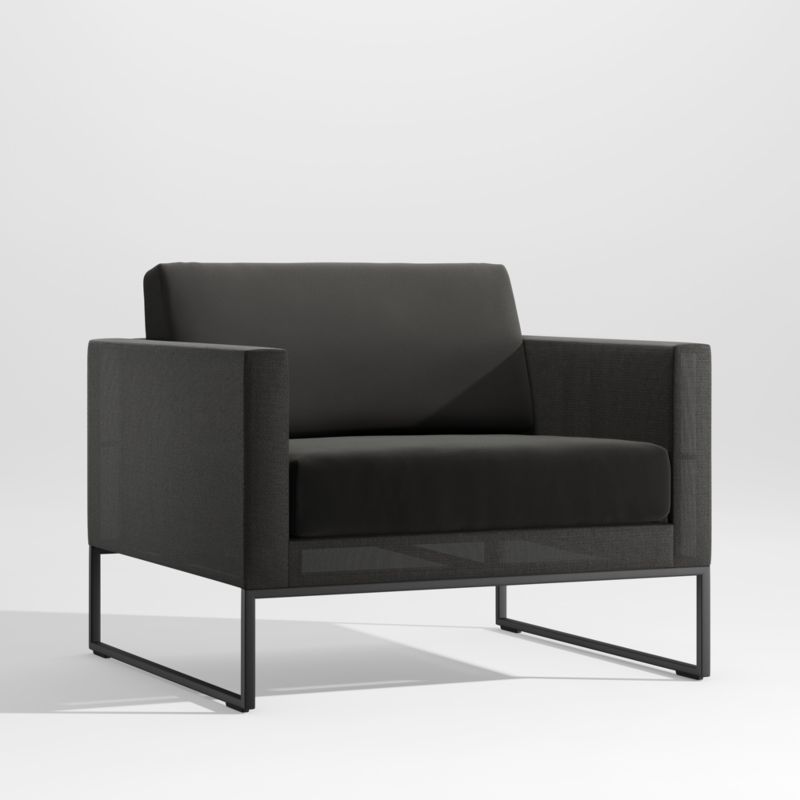 Dune Black Outdoor Lounge Chair with Black Cushions - image 0 of 8