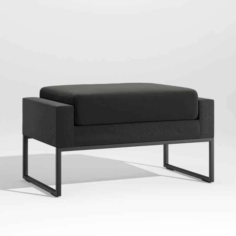 Dune Black Outdoor Ottoman with Black Cushion - image 5 of 6