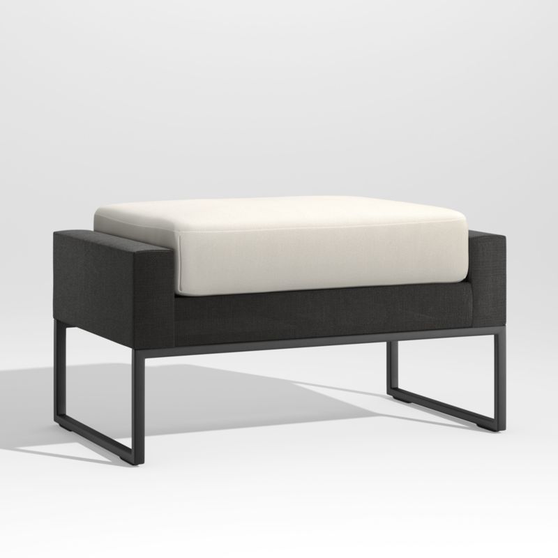 Dune Black Outdoor Ottoman with White Cushion - image 4 of 7