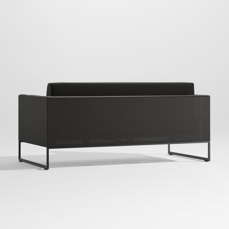 Dune 68" Black Outdoor Sofa with Black Cushions - image 7 of 8