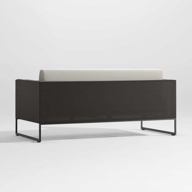 Dune 68" Black Outdoor Sofa with White Cushions - image 8 of 9