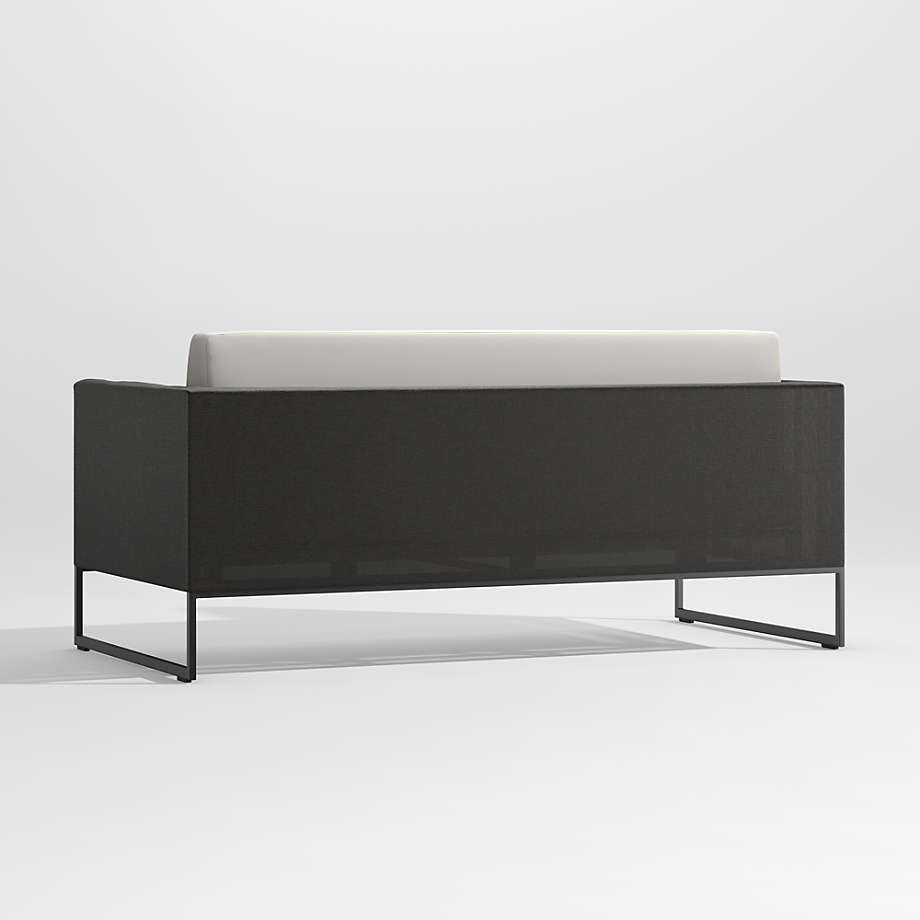 Dune Black Outdoor Sofa with White Cushions