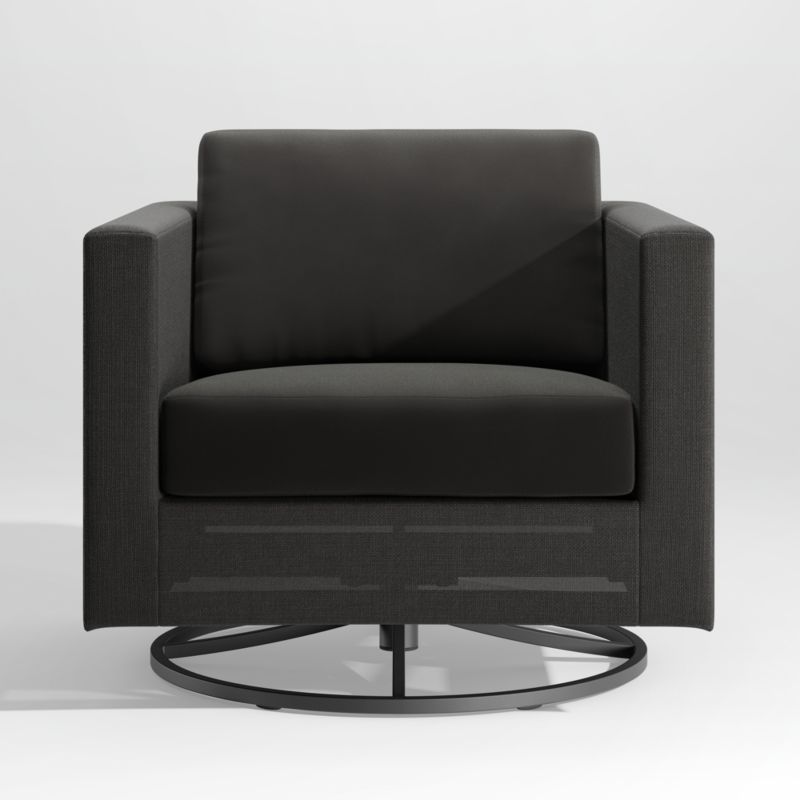 Dune Black Outdoor Swivel Lounge Chair with Black Cushions - image 3 of 7