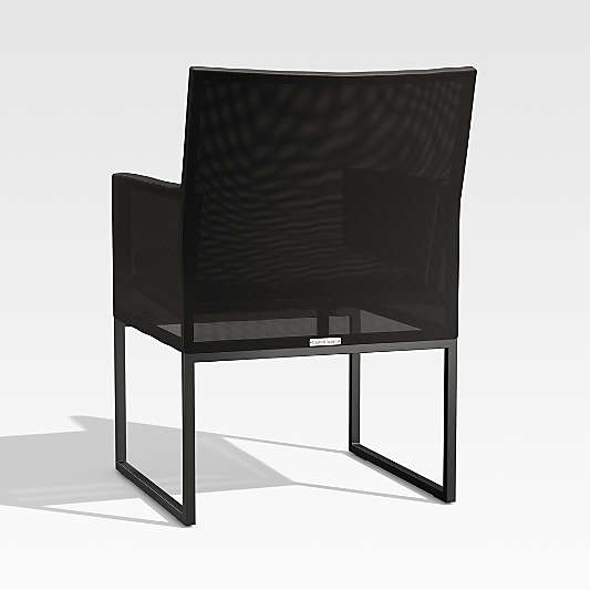 Dune Black and White Outdoor Dining Arm Chair