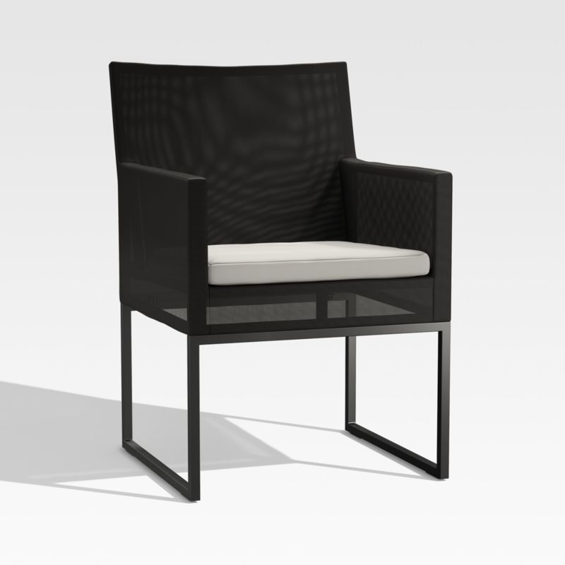 Dune Black and White Outdoor Dining Arm Chair - image 3 of 7