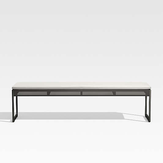 Dune Black and White Outdoor Dining Bench