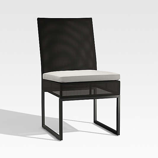 Dune Black and White Outdoor Dining Side Chair