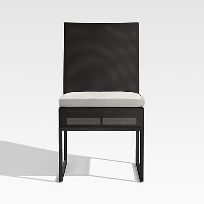 Dune Black and White Outdoor Dining Side Chair