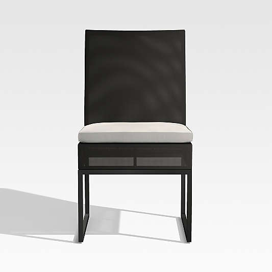 Dune Black and White Outdoor Dining Side Chair