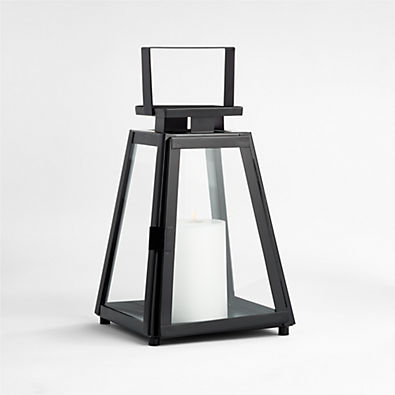 View Dune Black Metal Lantern 14" details