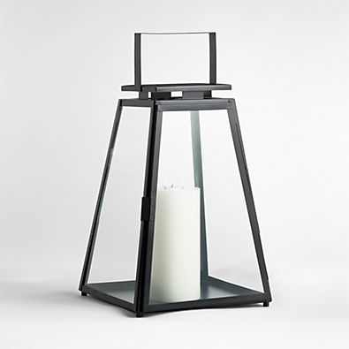 View Dune Black Metal Lantern 24". details