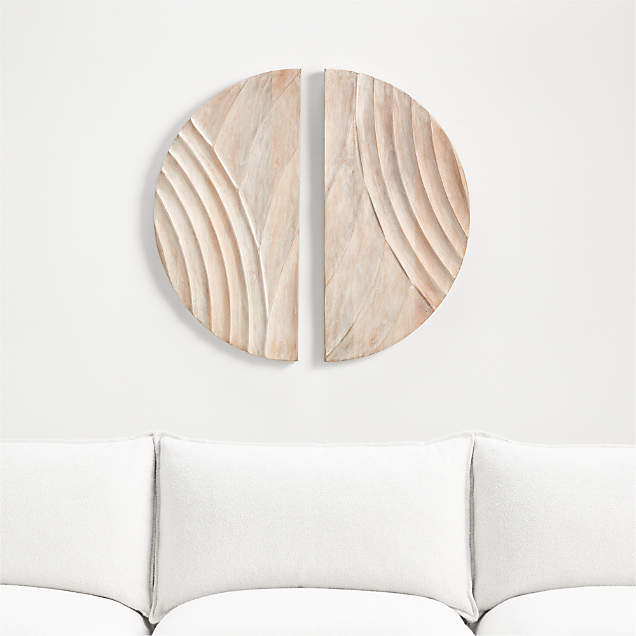 'Slice' Teak Wall Art 19"x35" + Reviews Crate & Barrel Canada