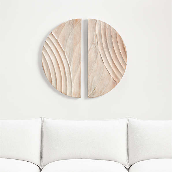 Wall Art Wood Metal And Fabric, White Round Wire Wood Wall Decor
