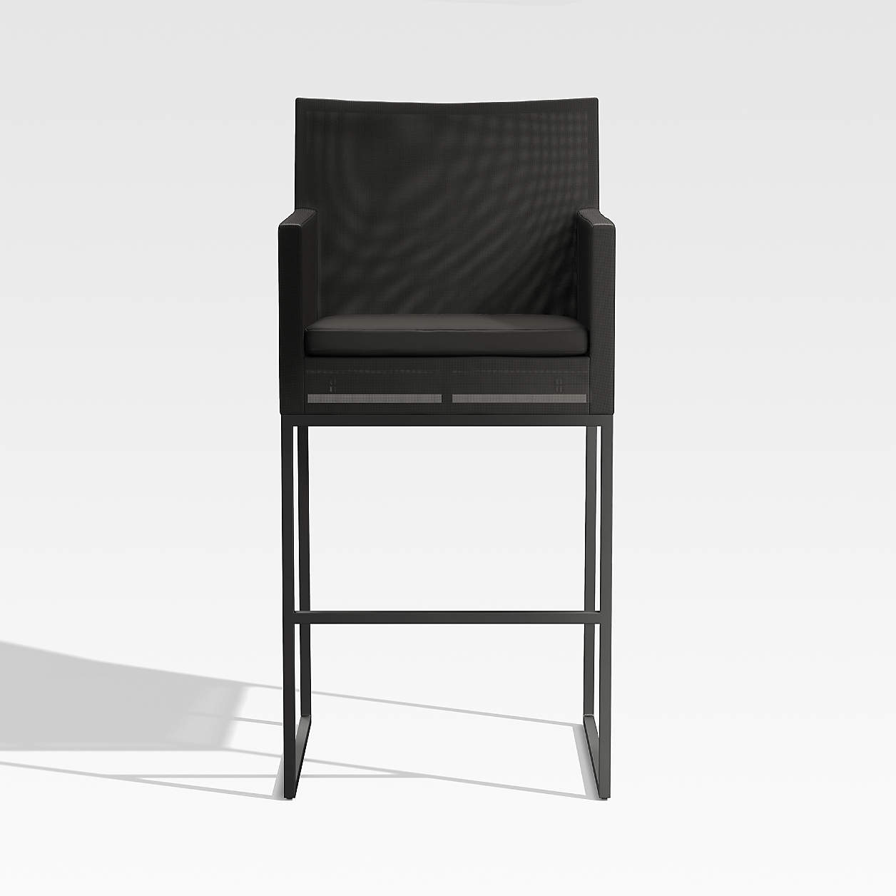 Dune Black Outdoor Bar Stool + Reviews | Crate & Barrel