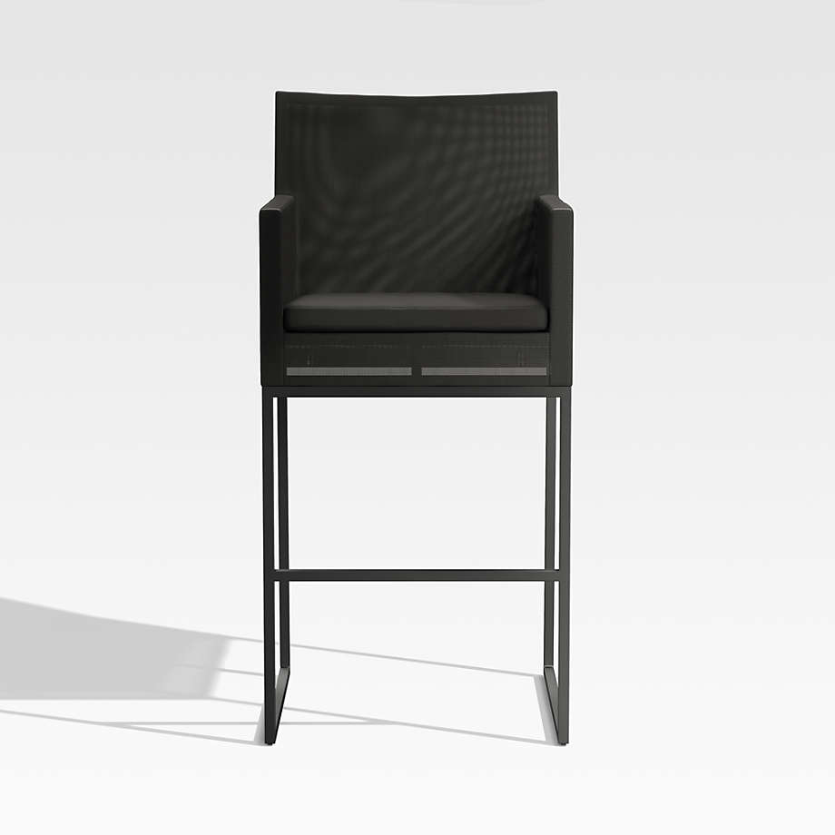 Dune Black Outdoor Bar Stool | Crate & Barrel