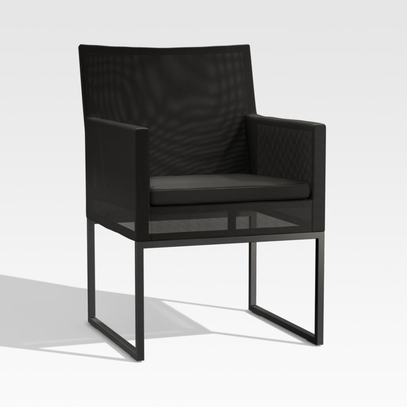 Dune Black Outdoor Dining Arm Chair - image 3 of 7