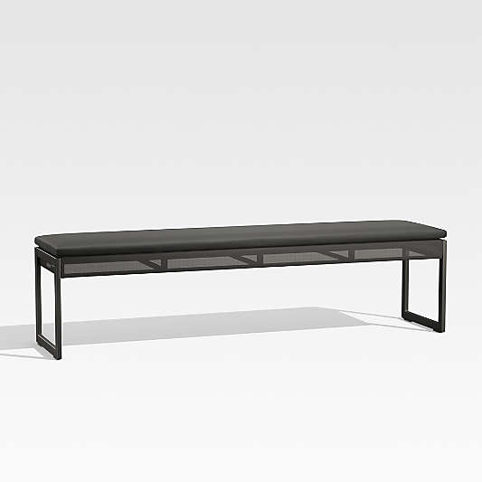 Dune Black Outdoor Dining Bench