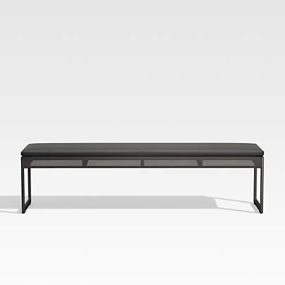 Dune Black Outdoor Dining Bench