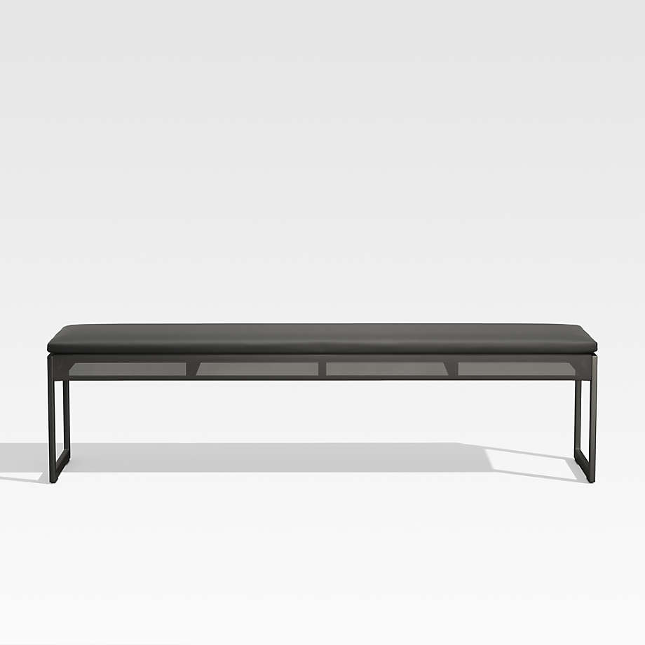 Dune Black Outdoor Dining Bench Crate & Barrel