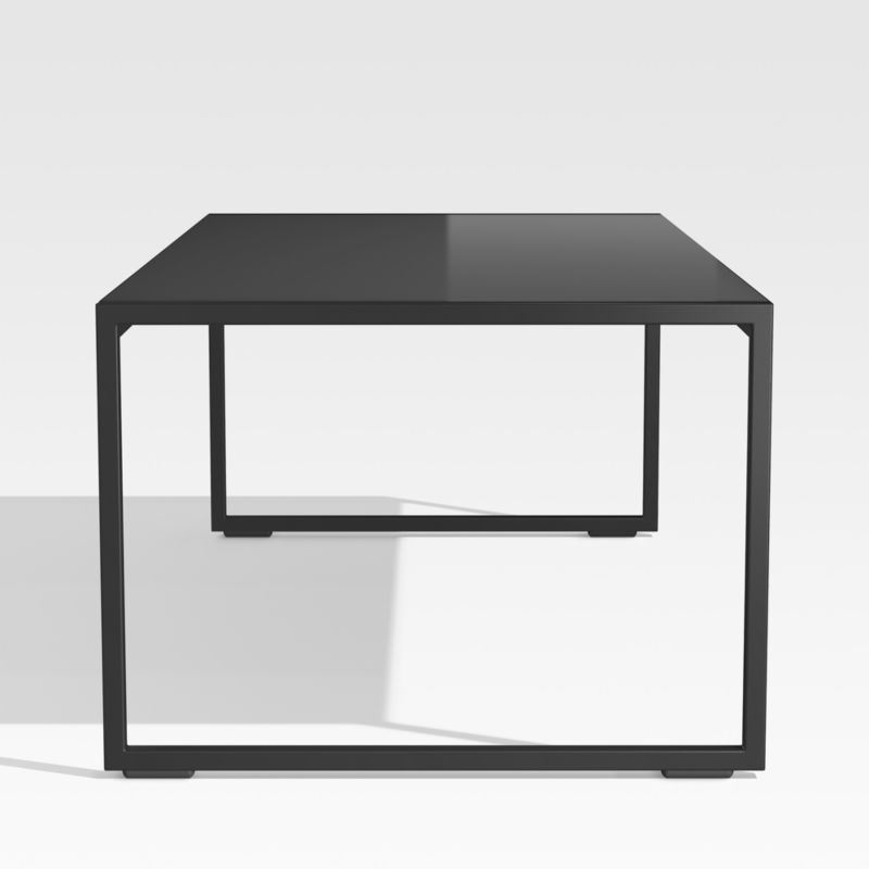 Dune Black Outdoor Coffee Table with Black Painted Glass