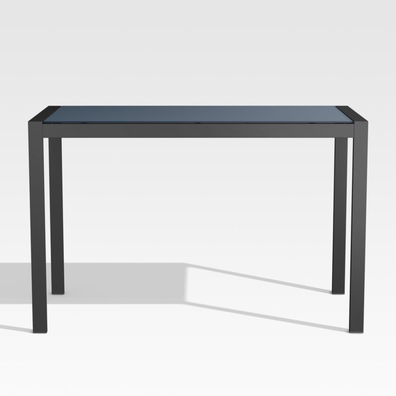 Dune 56" Black Outdoor High Dining Table with Glass - image 1 of 5