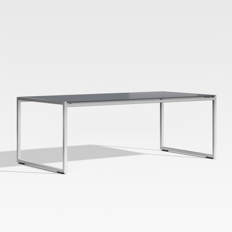 Dune Outdoor Coffee Table with Charcoal Painted Glass