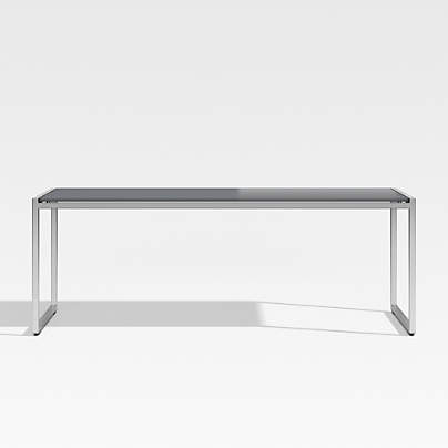 Dune Outdoor Coffee Table with Charcoal Painted Glass