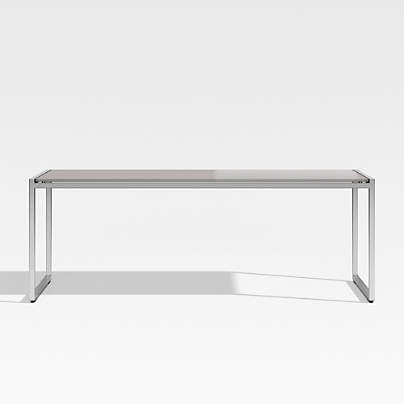 Dune Outdoor Coffee Table with Taupe Painted Glass