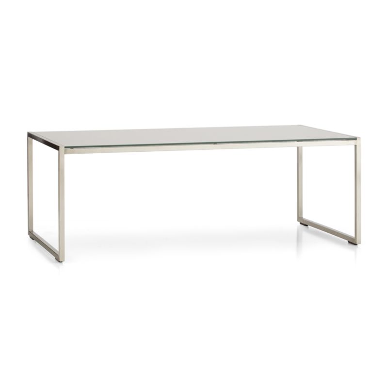 Dune Outdoor Coffee Table with Taupe Painted Glass