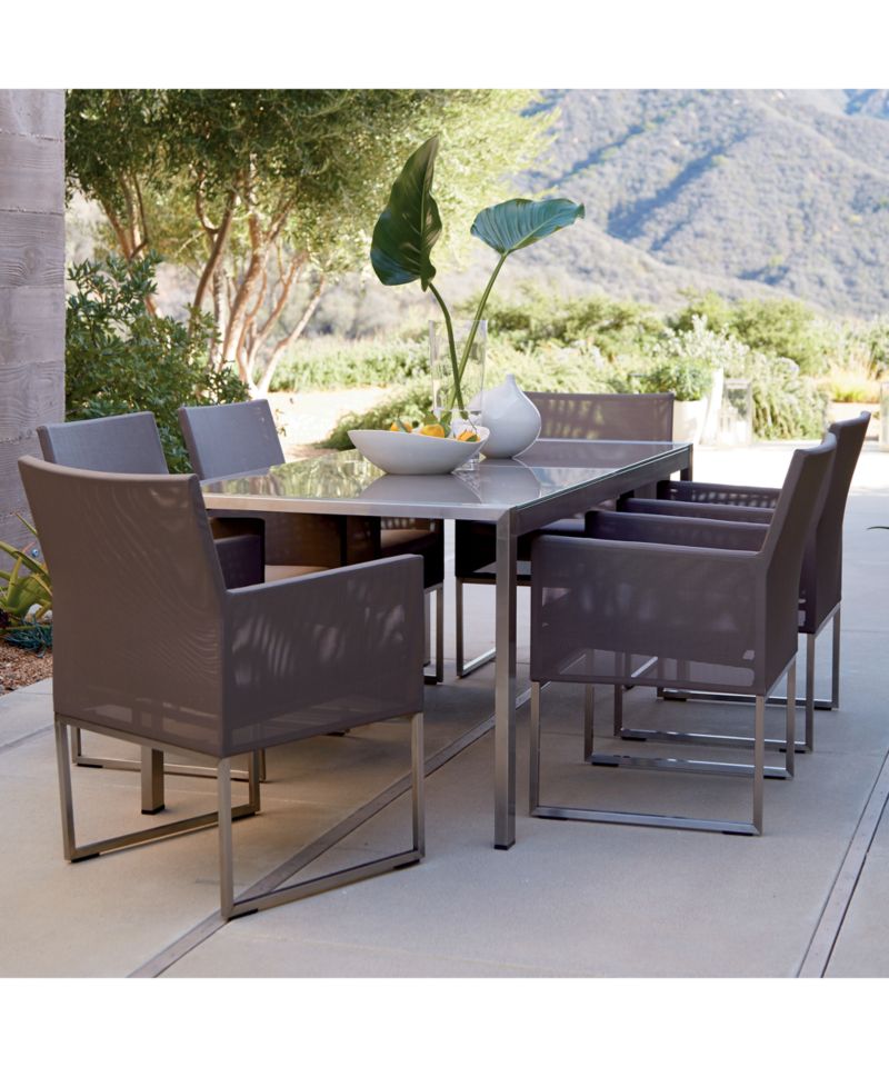 Dune Taupe Outdoor Dining Chair with Sunbrella ® Cushion