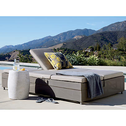 Sunbrella double deals chaise lounge cushions