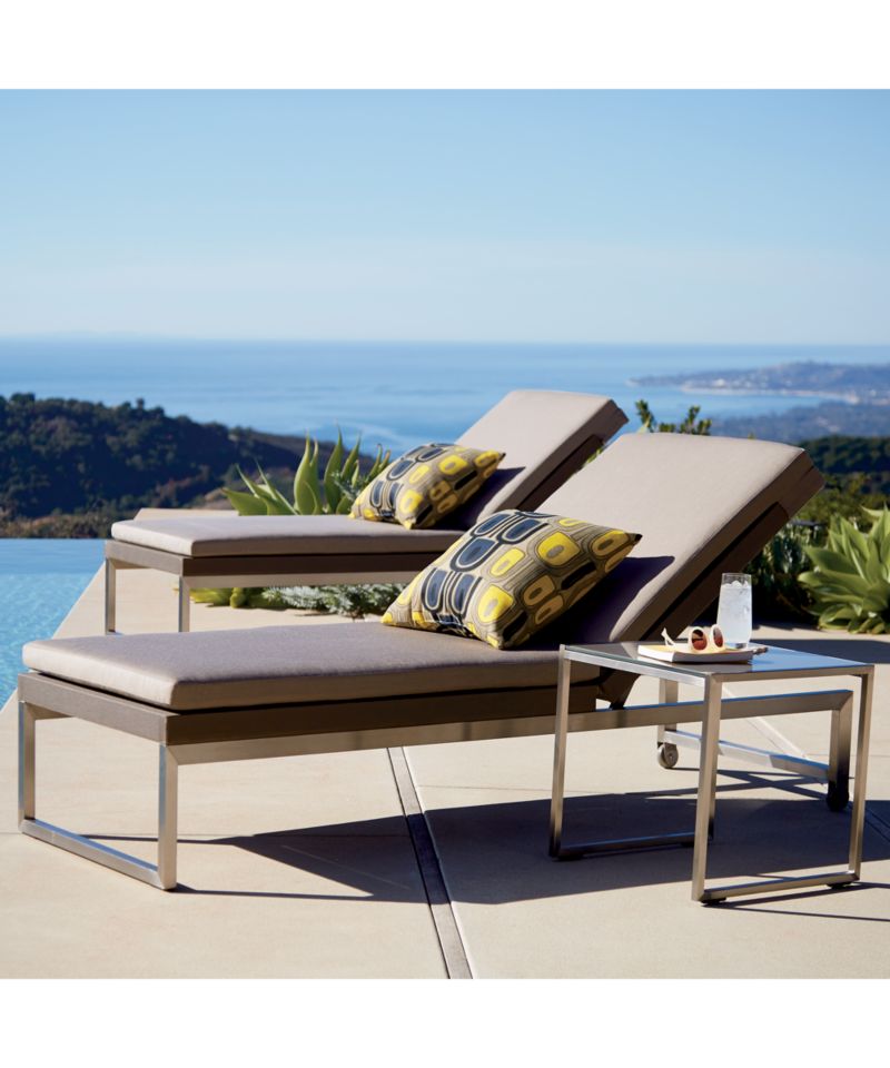Dune Outdoor Nesting Tables with Taupe Painted Glass, Set of 2
