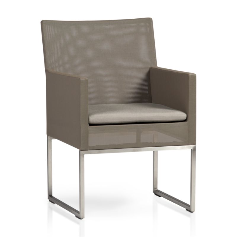 Dune Taupe Outdoor Dining Chair with Sunbrella ® Cushion