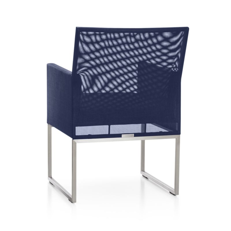 Dune Navy Outdoor Dining Chair with Sunbrella ® Cushion