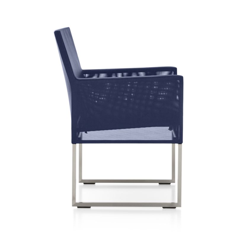 Dune Navy Outdoor Dining Chair with Sunbrella ® Cushion