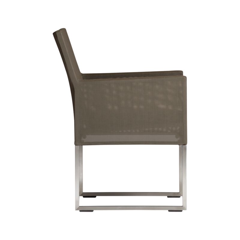 Dune Taupe Outdoor Dining Chair with Sunbrella ® Cushion