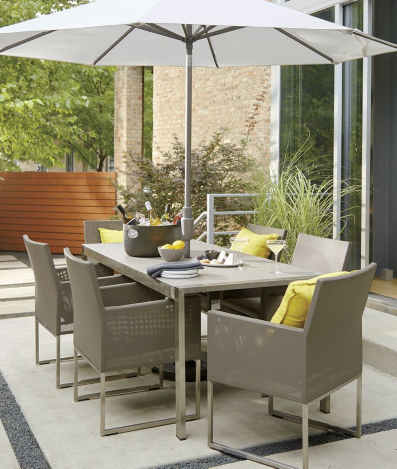 Dune Taupe Outdoor Dining Chair with Sunbrella ® Cushion