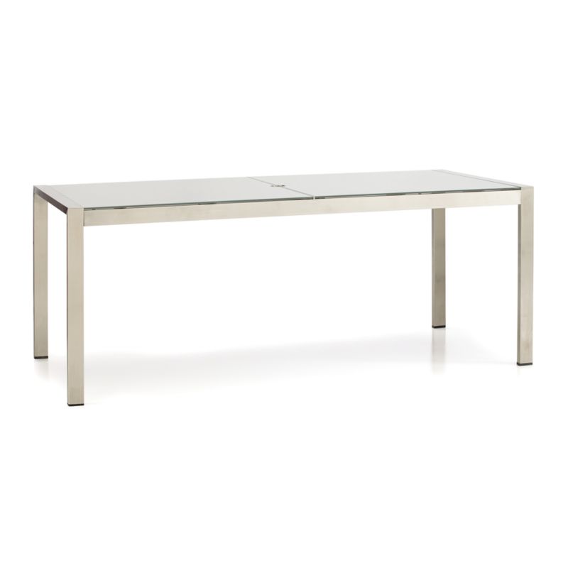 Dune 77" Rectangular Outdoor Dining Table with Taupe Painted Glass - image 9 of 11