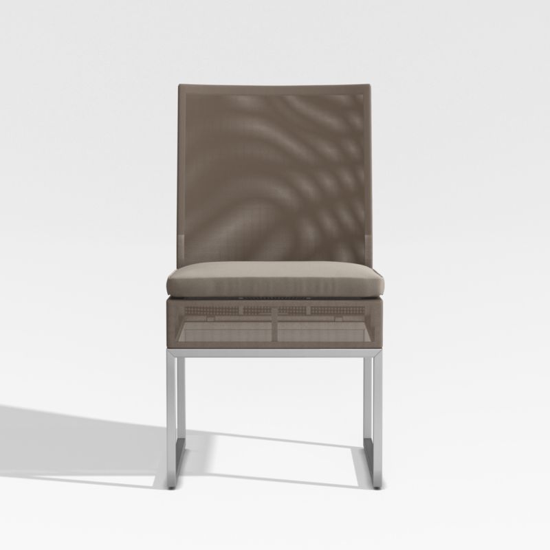 Dune Taupe Outdoor Dining Side Chair with Sunbrella ® Cushion