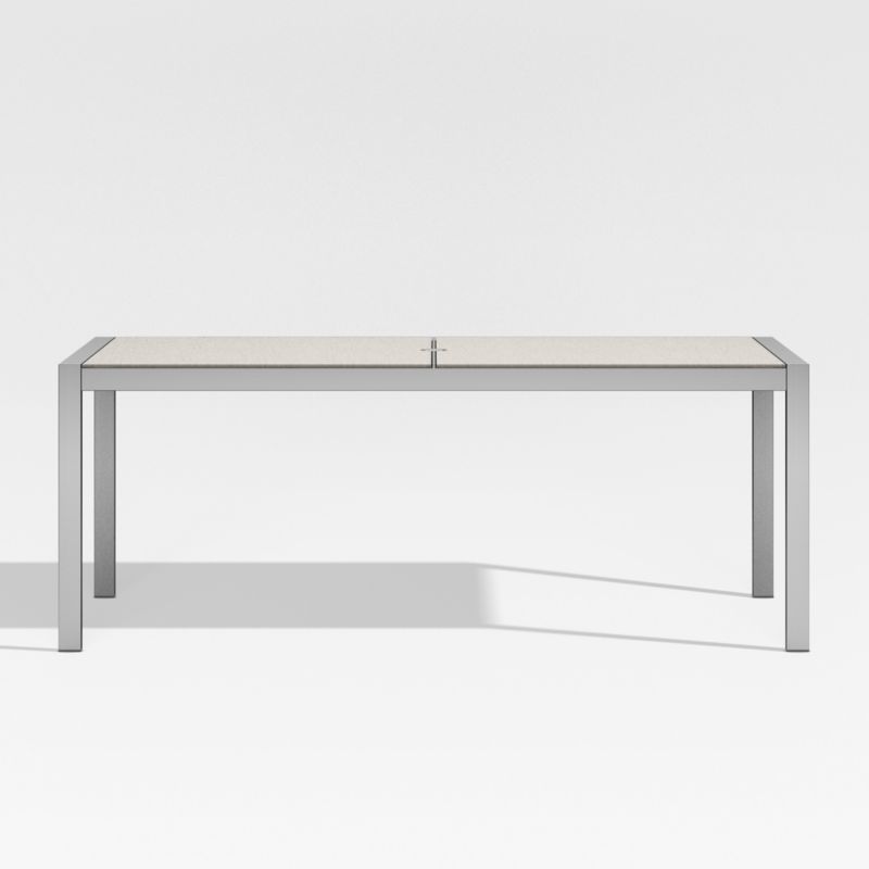 Dune Rectangular Outdoor Dining Table with Pebbled Glass - image 9 of 13