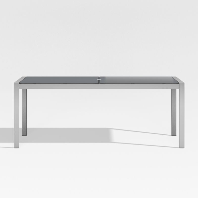 Dune 77" Rectangular Outdoor Dining Table with Painted Charcoal Glass - image 0 of 7