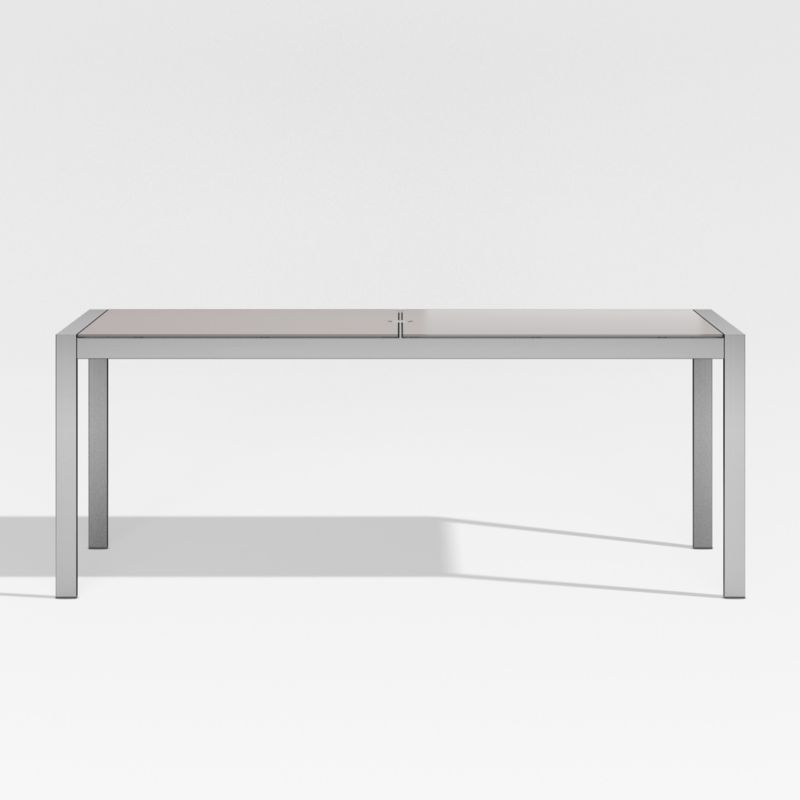 Dune 77" Rectangular Outdoor Dining Table with Taupe Painted Glass - image 5 of 11