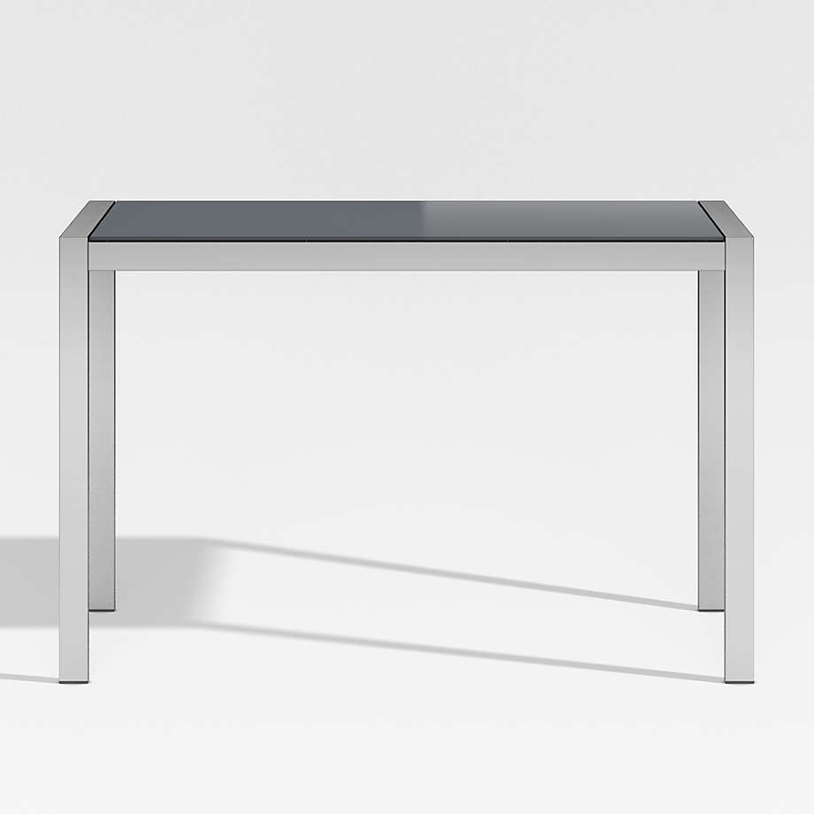 Crate&Barrel Dune HighTop Outdoor Dining Table with Painted Charcoal