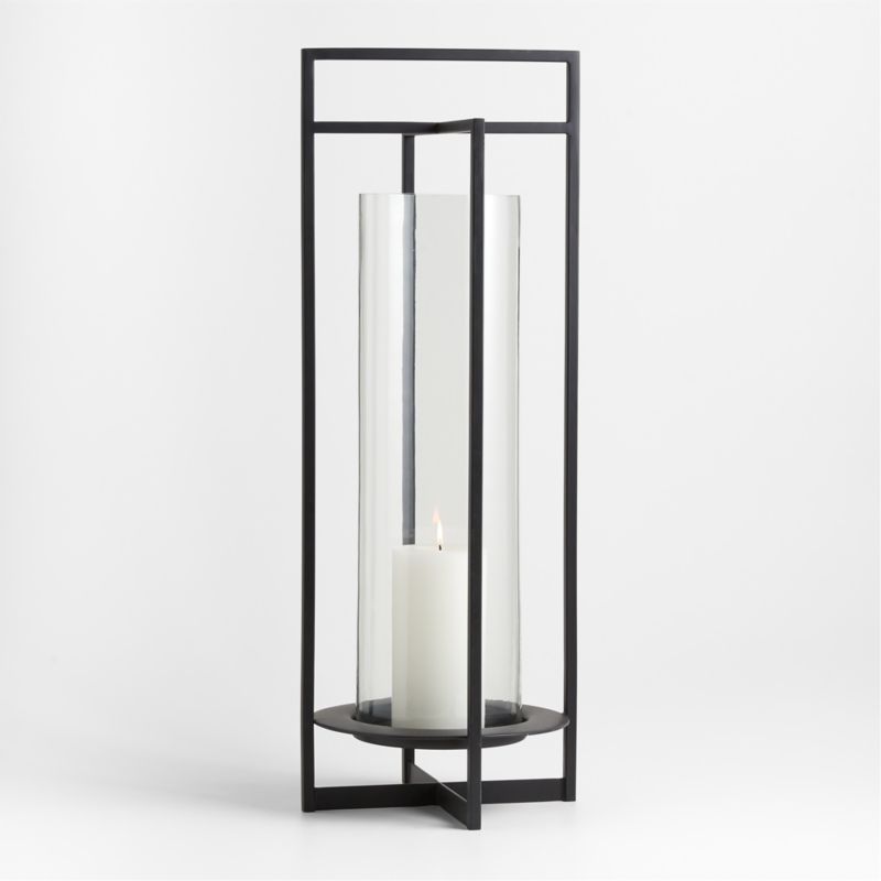 Dune Large Black Metal Outdoor Lantern 32" - image 0 of 8