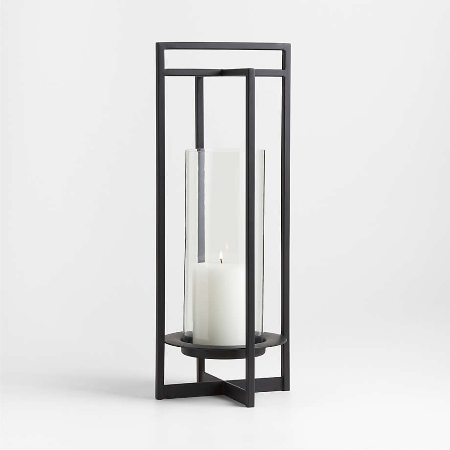 Dune Medium Black Metal Outdoor Lantern 24