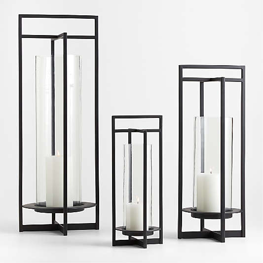 Dune Black Metal Outdoor Lanterns