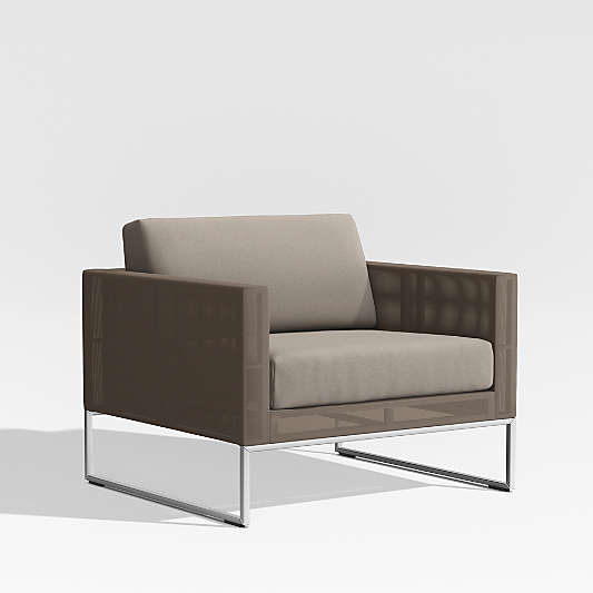 Dune Taupe Outdoor Lounge Chair with Sunbrella ® Cushions
