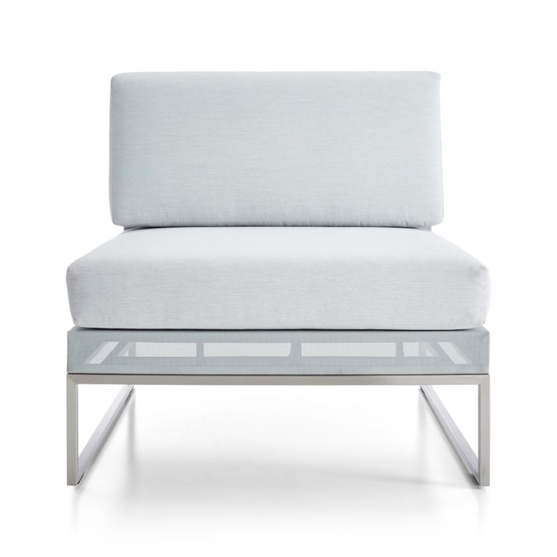 Replacement Light Grey Cushion for Dune Armless Lounge Chair